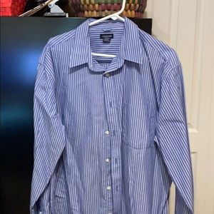 Structure long sleeve striped shirt.